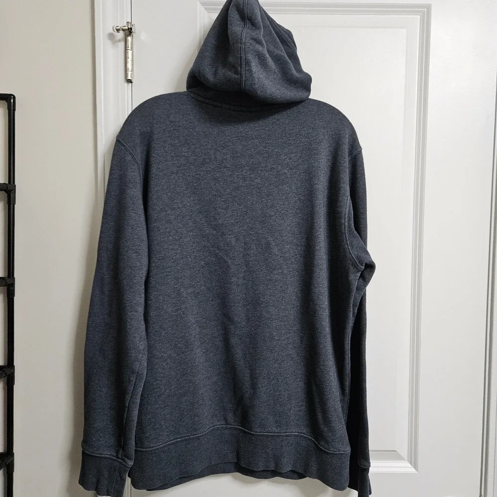 The‎ North Face Hoodie Mens Large Blue Half Dome Logo Pullover Fleece Sweatshirt